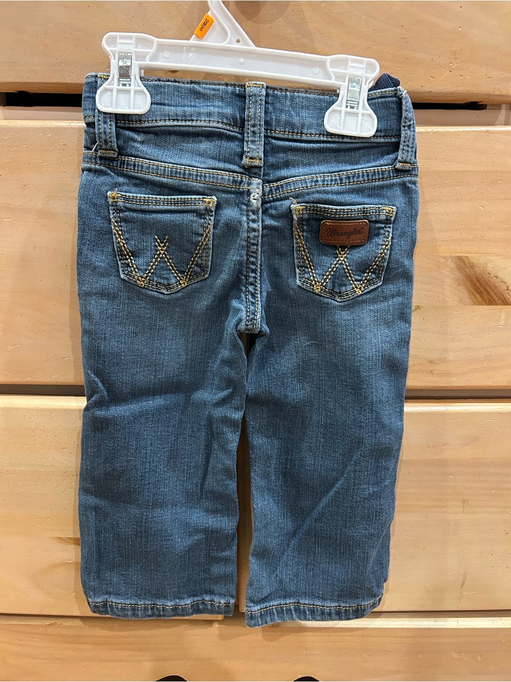 Wrangler Girls Blue Boot Cut Jeans with Embroidered Back Pockets
